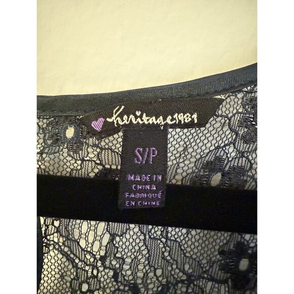 Heritage 1981 Laced Navy Blue Cover Up beach Dress Small - Picture 3 of 3